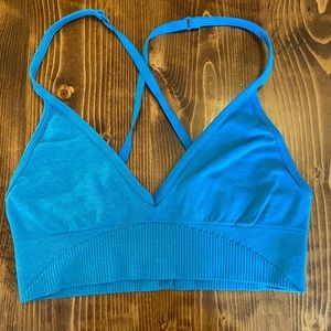 Lululemon blue x-back sports bra